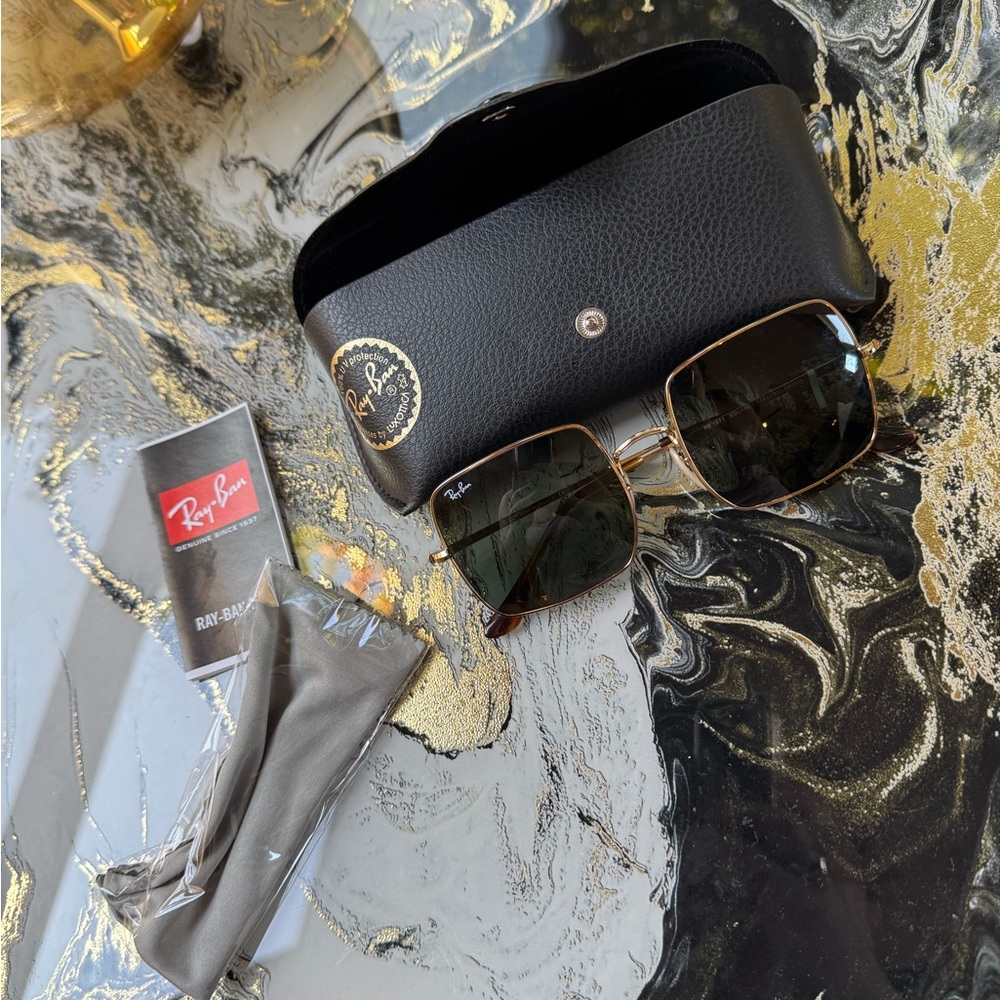 Ray-Ban Gold and Black Sunglasses